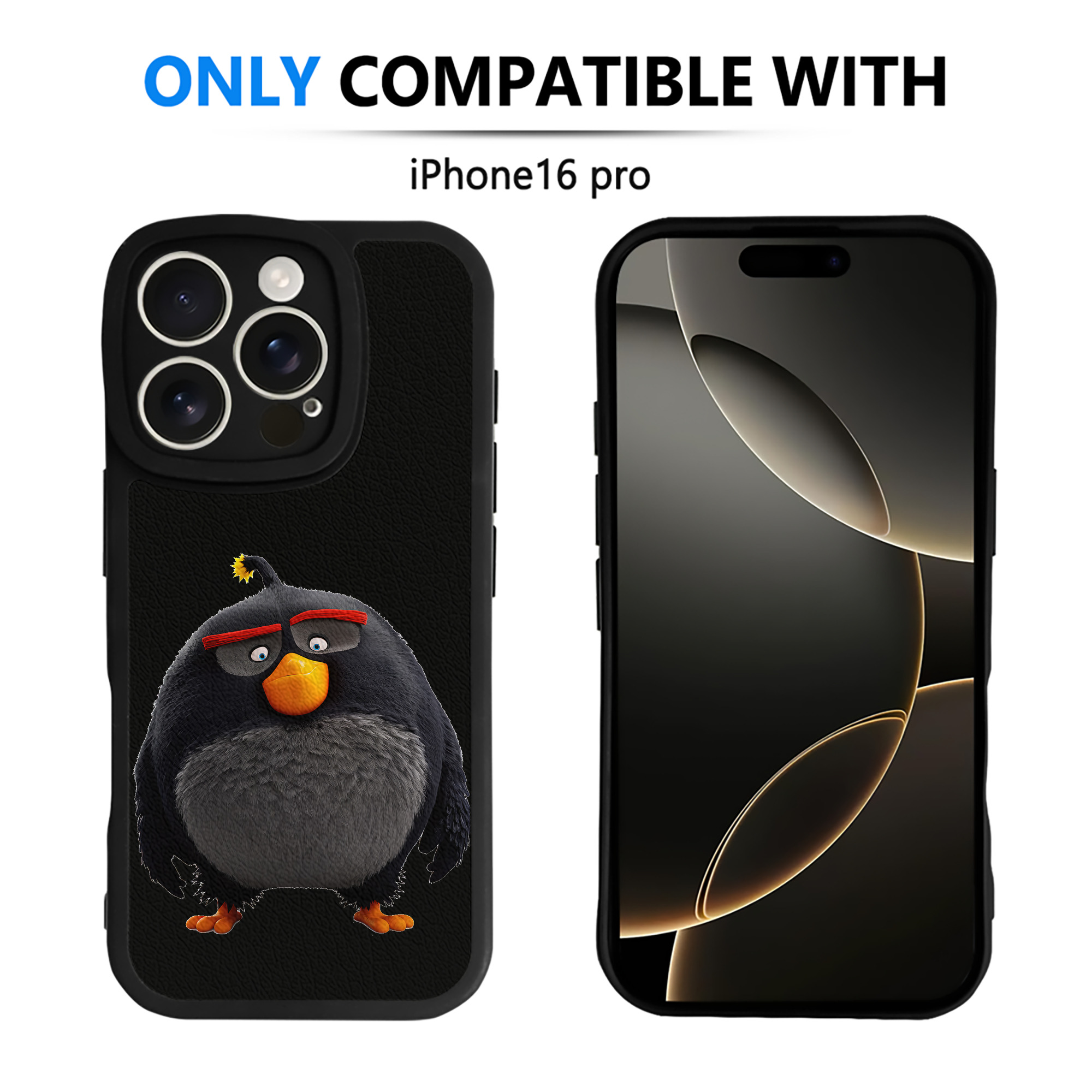 （画像用） Angry Birds アングリーバード 【iPhone 16シリーズ対応】シリコンスマホケース（レザー調） 材質：シリコン
